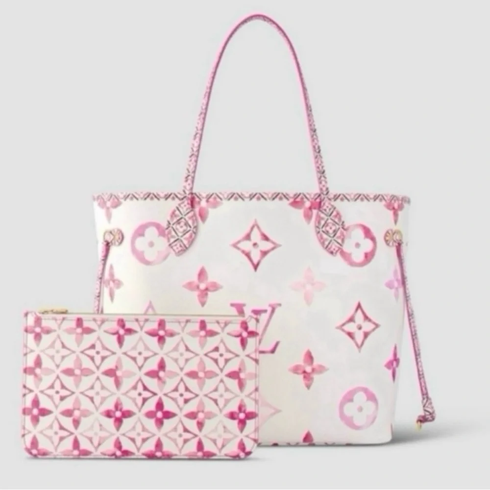 NO LONG AVAIL..Louis Vuitton “By the Pool” 2023 MM NEVERFULL Tote/Pouchette Set - Picture 2 of 13